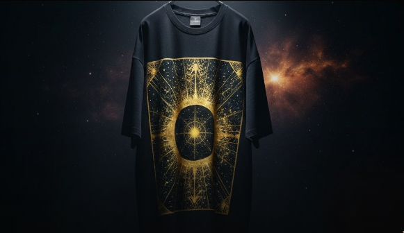 Exclusive oversized streetwear t-shirt with mystical artwork